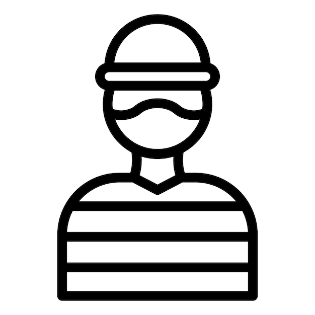 Vector Design Thief Icon Style