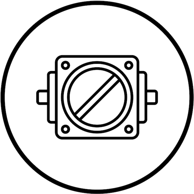 Vector Design Throttle Plate Icon Style
