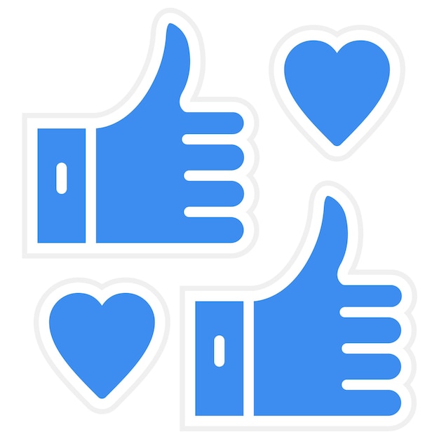 Векторный дизайн thumbs up icon style