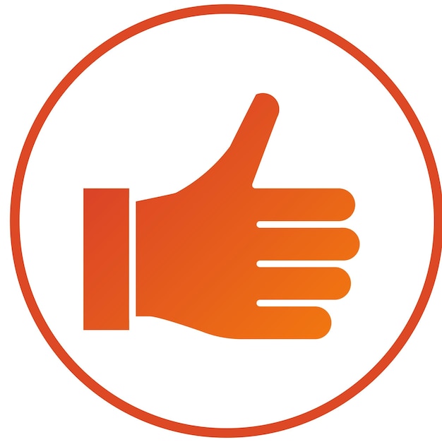 Vector vector design thumbs up icon style