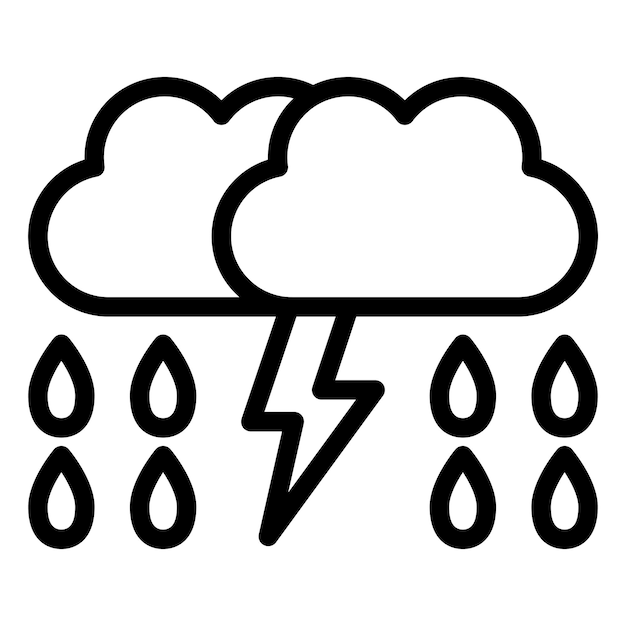 Vector Design Thunder Icon Style