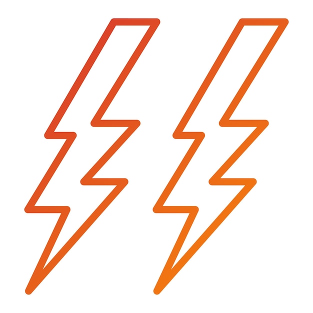 ベクトルデザイン Thunder Icon スタイル