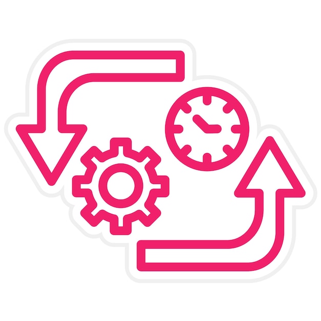 Vector vector design time management icon style