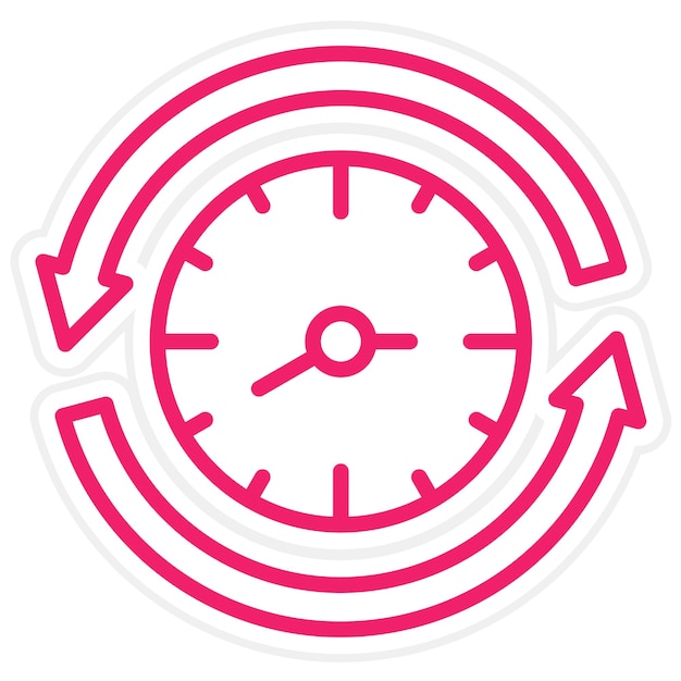 Stile di icona di gestione del tempo di progettazione vettoriale