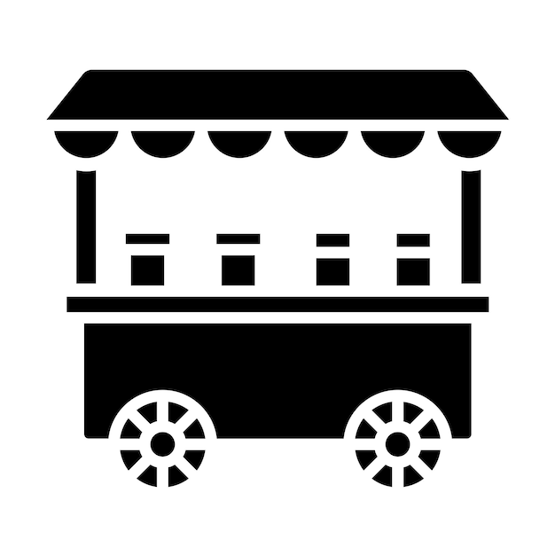 Vector Design Toffee Apple Stall Icon Style