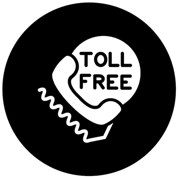 Vector vector design tollfree icon style