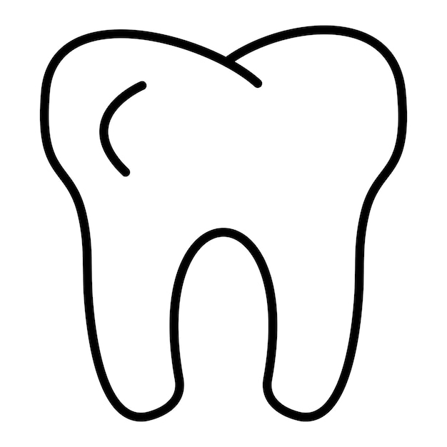 Vettore stile di icona del dente a progettazione vettoriale