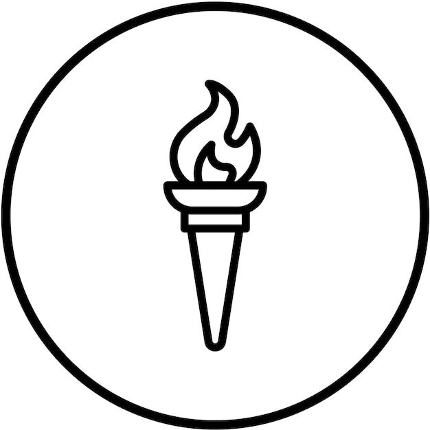 터 디자인 토치 아이콘 스타일
