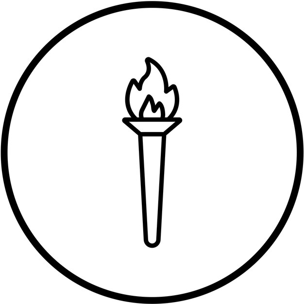 터 디자인 토치 아이콘 스타일