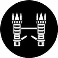 Vector vector design tower bridge icon style