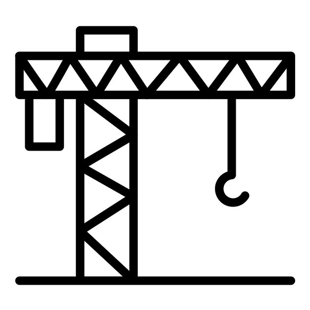 Vector Design Tower Crane Icon Stijl