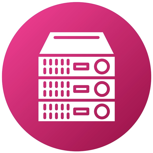 Vector Design Tower Server Icon Stijl
