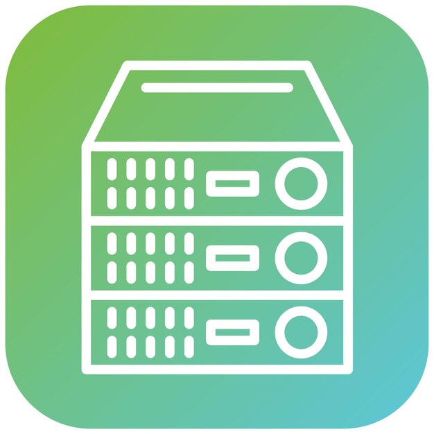 Vector Design Tower Server Icon Stijl