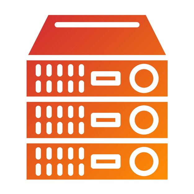 Vector Design Tower Server Icon Stijl