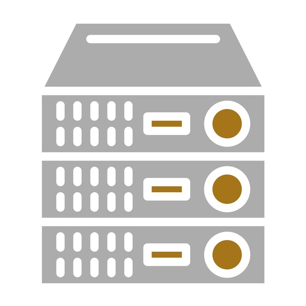 Vector Design Tower Server Icon Stijl