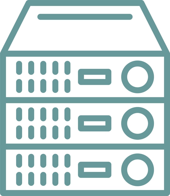 Vector Design Tower Server Icon Stijl
