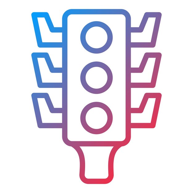 Vector vector design traffic lights icon style