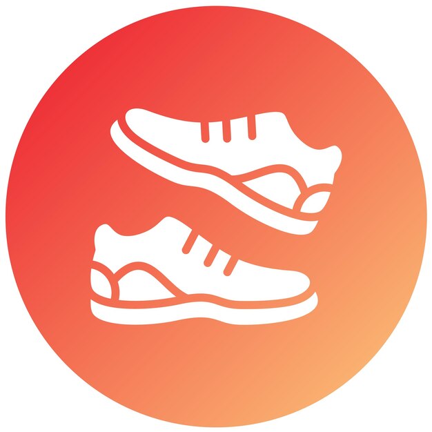 Vector Design Trail Running Shoes Icon Stijl