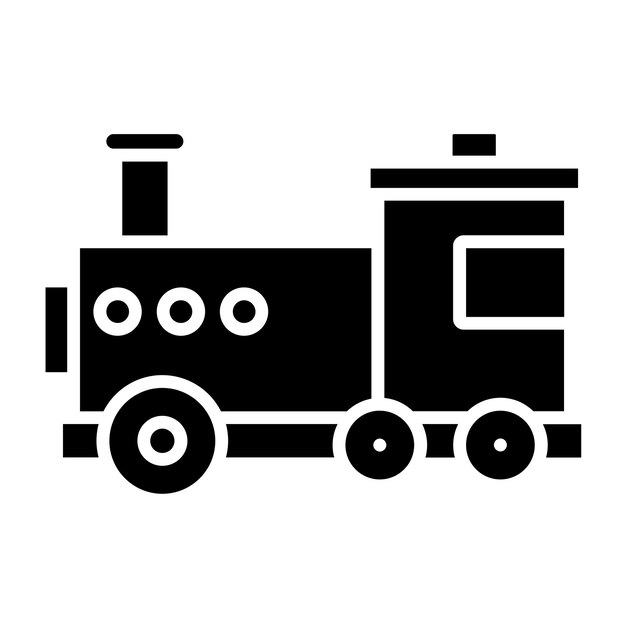 Vector Design Train Toy Icon Stijl