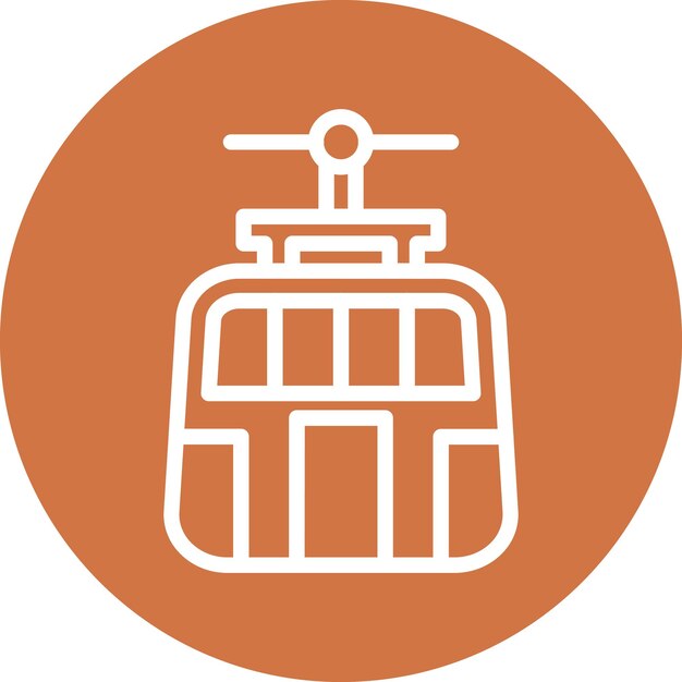 Vector vector design tramcar icon style