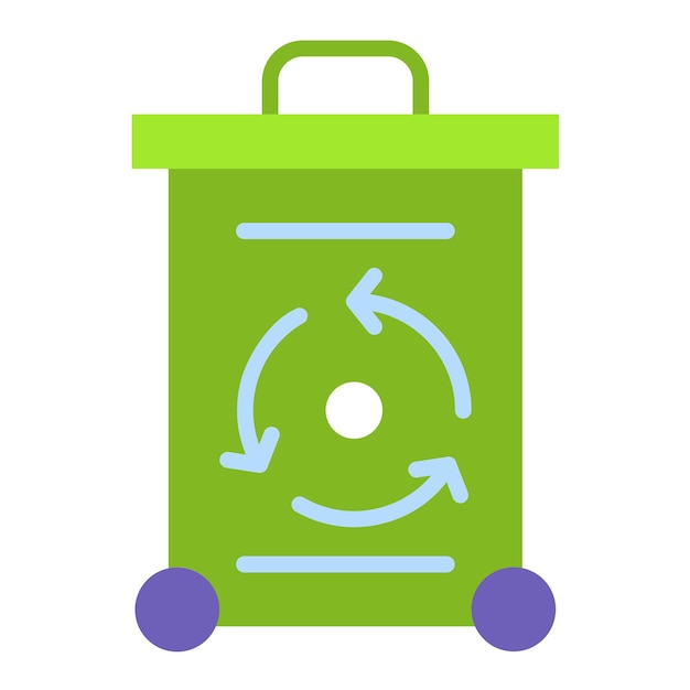 Векторный стиль иконы корзины для мусора