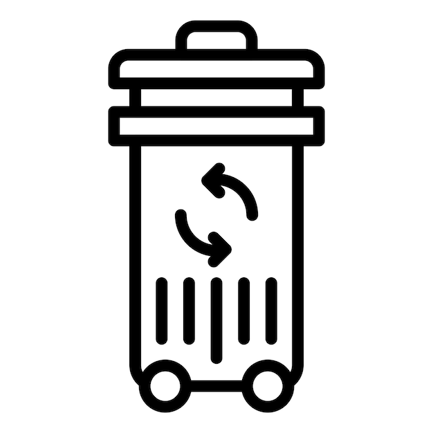 터 디자인 쓰레기통 아이콘 스타일