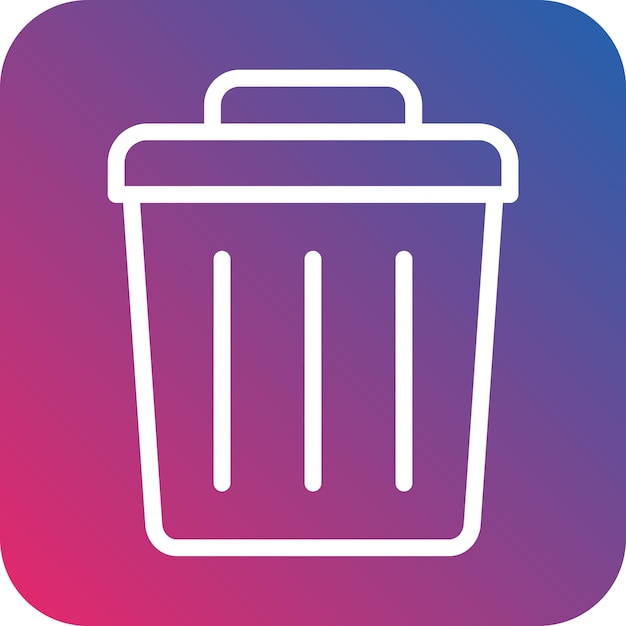 Vector Design Trash Can Icon Style