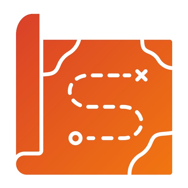 Vector Design Treasure Map Icon Style