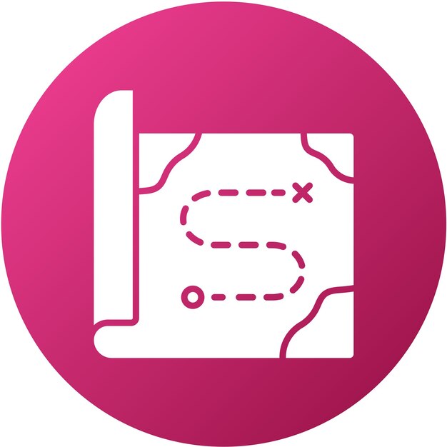 Vector Design Treasure Map Icon Style