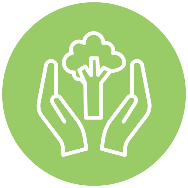 Vector vector design tree in hand icon style