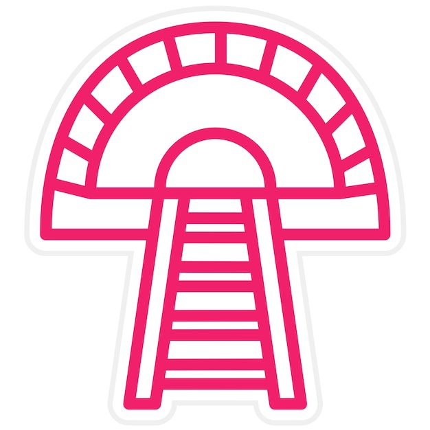 Vettore stile di icona del tunnel di progettazione vettoriale