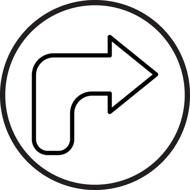 Vector vector design turn right icon style