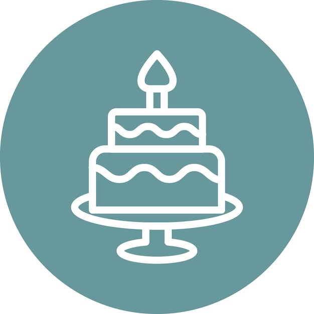 Vector Design Two Layered Cake Icon Style