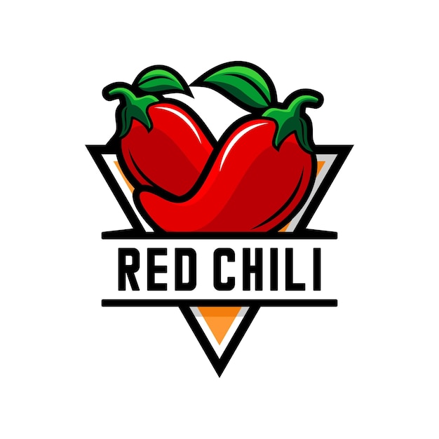 Vector design two red chilies