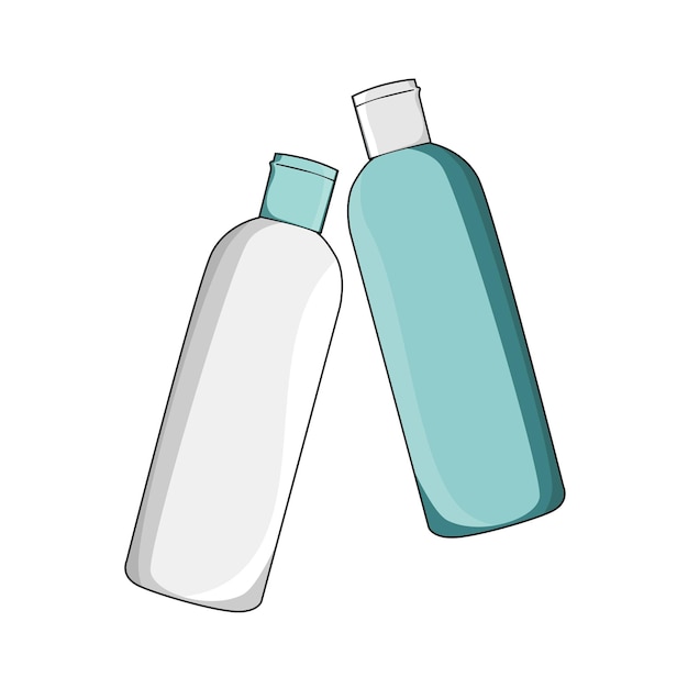 Vector design of two simple drinking bottles