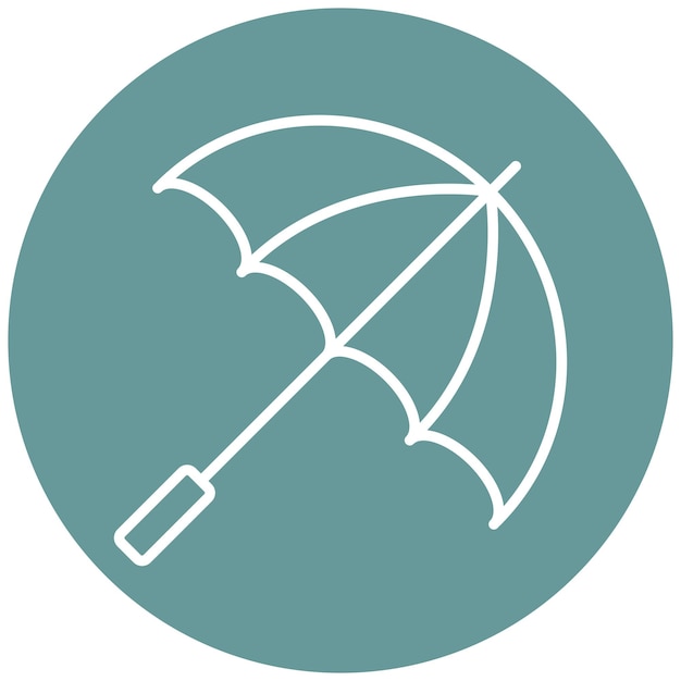 Векторный дизайн зонтика с стилем иконы дождевых капель