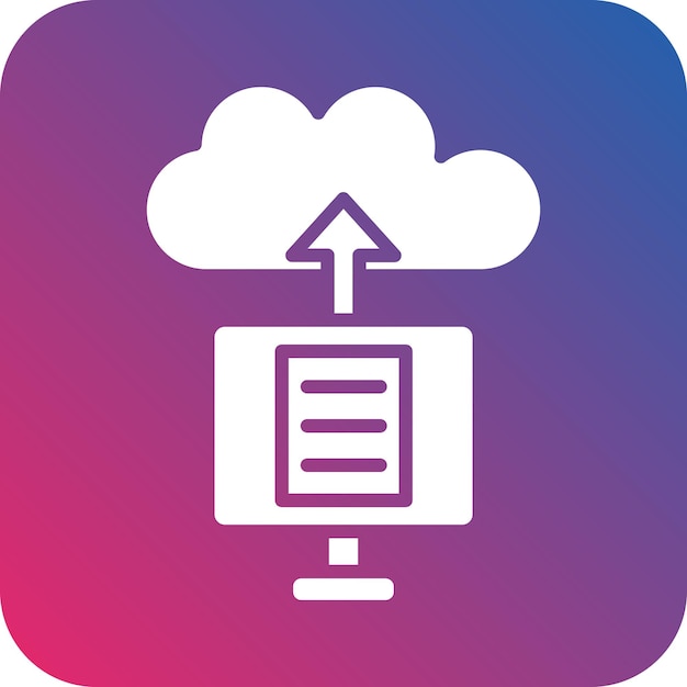 Vector Design Upload File on Cloud Icon Style