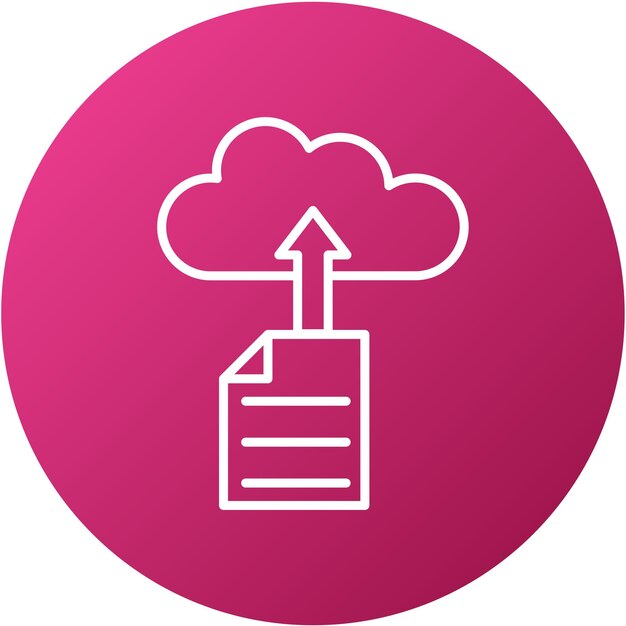 Vettore disegno vettoriale carica file su cloud icon style