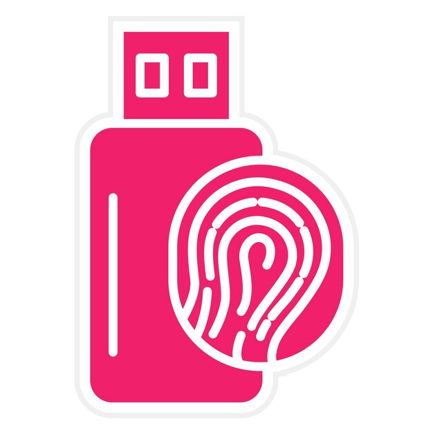ベクトル デザイン Usb バイオメトリック アイコン スタイル