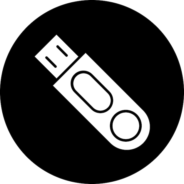 Векторный дизайн стиля иконы USB-накопителя