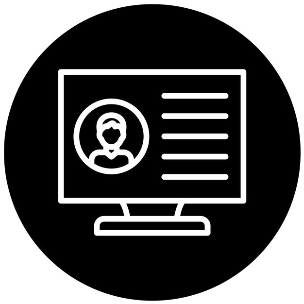 Стиль иконки профиля пользователя векторного дизайна