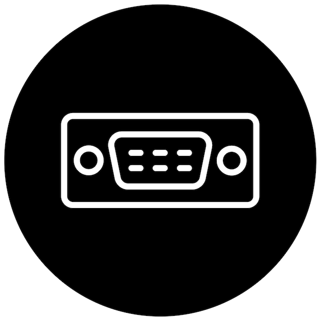 Vector Design VGA Connector Icon Style