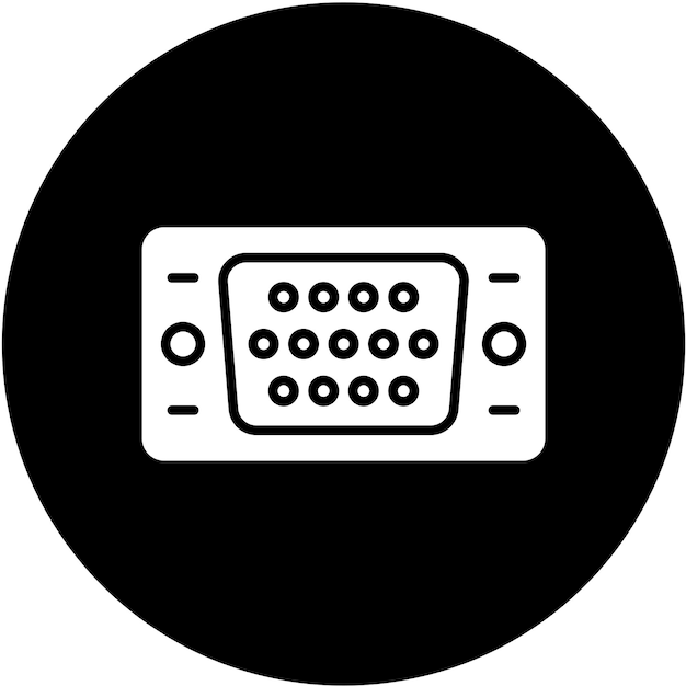 Vector Design Vga Port Icon Style