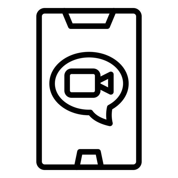 Vector Design Video Call Icon Style