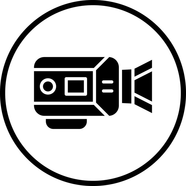 Vector Design Video Camera Icon Stijl