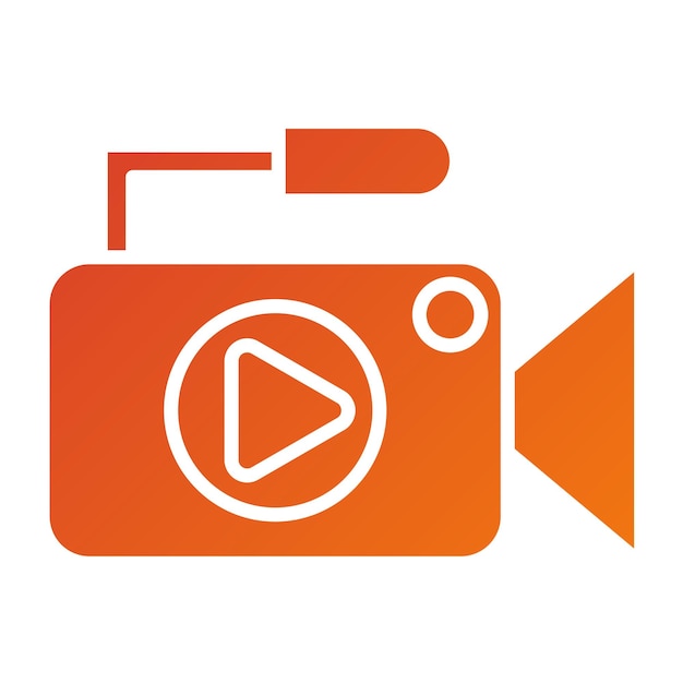 Vector design video recording icon style
