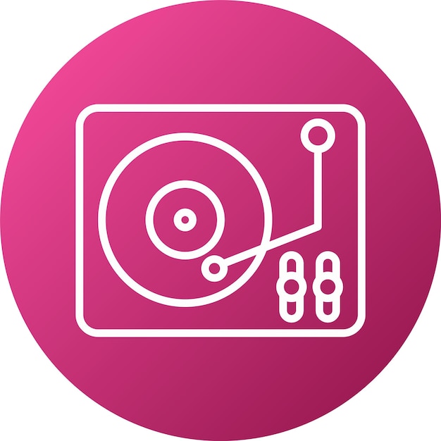 Vector vector design vinyl player icon style