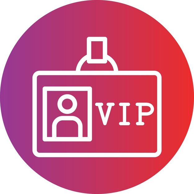 Vector Design VIP Pass Icon Style