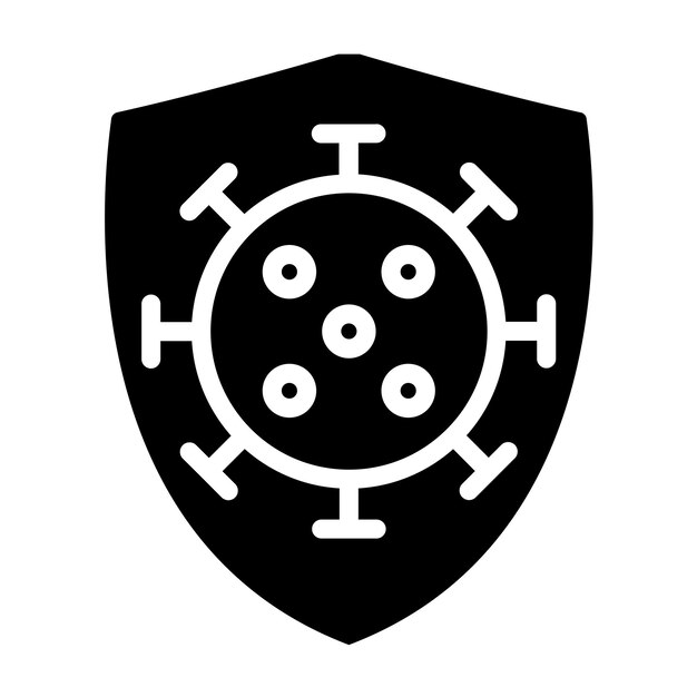 Vector Design Virus Blocker Icon Stijl