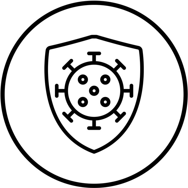Vector Design Virus Blocker Icon Stijl